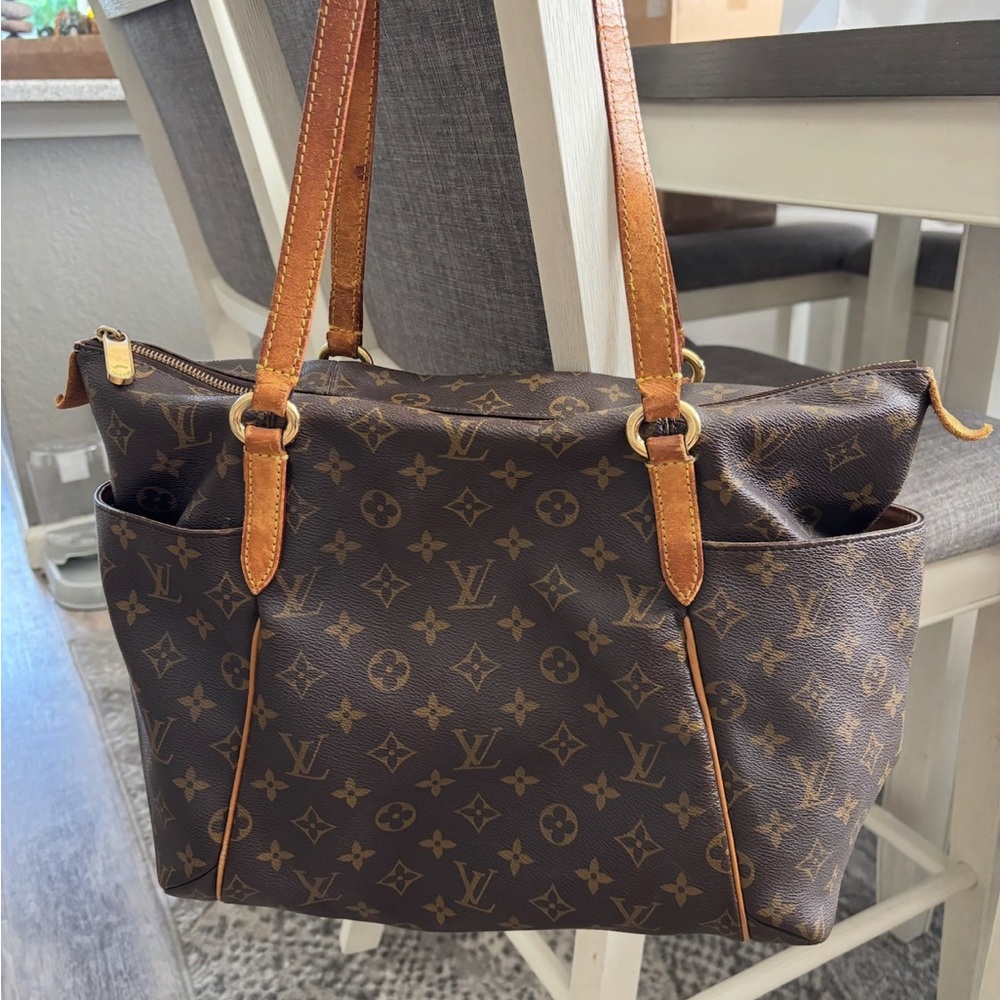 Brown Monogram Tote Bag